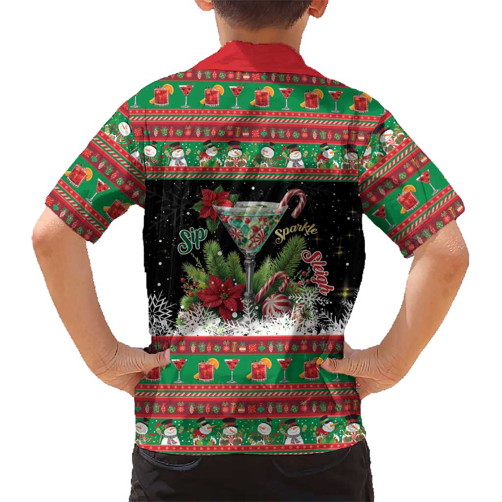 Sip Sparkle Sleigh Christmas Margarita Hawaiian Shirt Funny Christmas Spirit - Wonder Print Shop