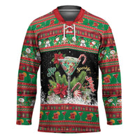 Sip Sparkle Sleigh Christmas Margarita Hockey Jersey Funny Christmas Spirit - Wonder Print Shop