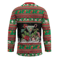 Sip Sparkle Sleigh Christmas Margarita Hockey Jersey Funny Christmas Spirit - Wonder Print Shop