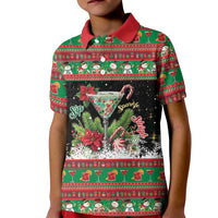 Sip Sparkle Sleigh Christmas Margarita Kid Polo Shirt Funny Christmas Spirit - Wonder Print Shop