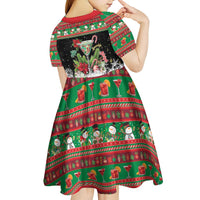 Sip Sparkle Sleigh Christmas Margarita Kid Short Sleeve Dress Funny Christmas Spirit - Wonder Print Shop
