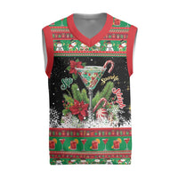 Sip Sparkle Sleigh Christmas Margarita Christmas Knitted V-Neck Vest Funny Christmas Spirit - Wonder Print Shop