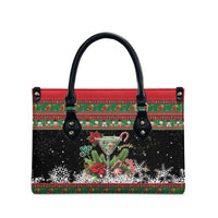 Sip Sparkle Sleigh Christmas Margarita Leather Bag Funny Christmas Spirit - Wonder Print Shop
