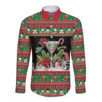 Sip Sparkle Sleigh Christmas Margarita Long Sleeve Button Shirt Funny Christmas Spirit - Wonder Print Shop