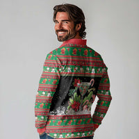 Sip Sparkle Sleigh Christmas Margarita Long Sleeve Polo Shirt Funny Christmas Spirit - Wonder Print Shop