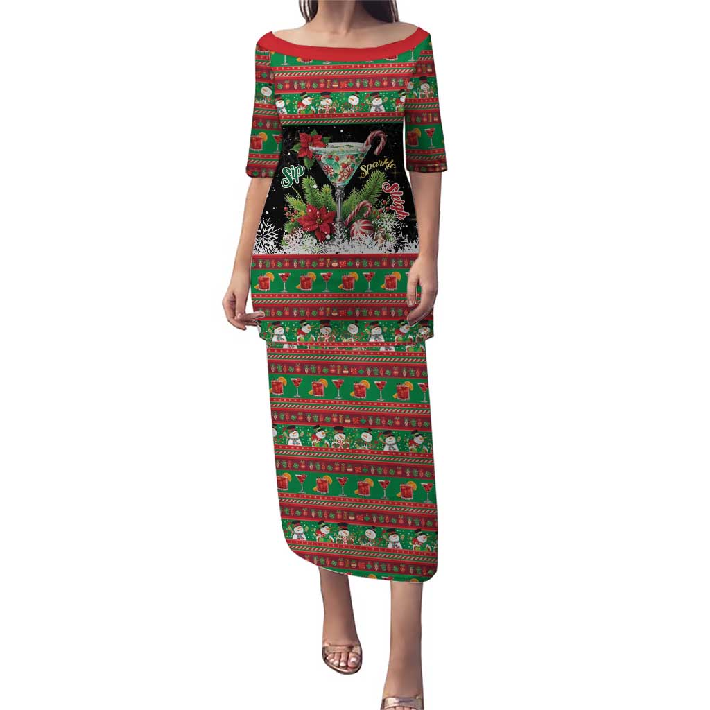 Sip Sparkle Sleigh Christmas Margarita Puletasi Funny Christmas Spirit - Wonder Print Shop