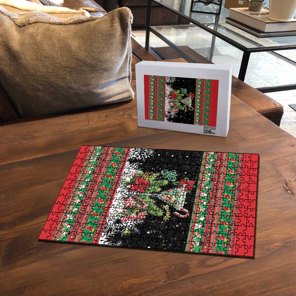 Sip Sparkle Sleigh Christmas Margarita Puzzle Funny Christmas Spirit - Wonder Print Shop