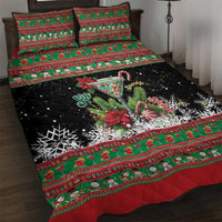 Sip Sparkle Sleigh Christmas Margarita Quilt Bed Set Funny Christmas Spirit - Wonder Print Shop