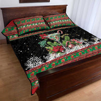 Sip Sparkle Sleigh Christmas Margarita Quilt Bed Set Funny Christmas Spirit - Wonder Print Shop