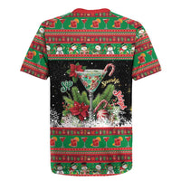 Sip Sparkle Sleigh Christmas Margarita Rugby Jersey Funny Christmas Spirit - Wonder Print Shop