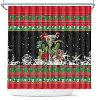 Sip Sparkle Sleigh Christmas Margarita Shower Curtain Funny Christmas Spirit - Wonder Print Shop
