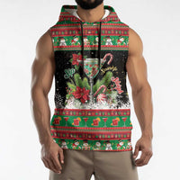 Sip Sparkle Sleigh Christmas Margarita Sleeveless Hoodie Funny Christmas Spirit - Wonder Print Shop