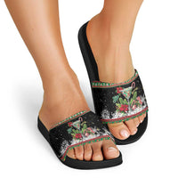 Sip Sparkle Sleigh Christmas Margarita Slide Sandals Funny Christmas Spirit - Wonder Print Shop