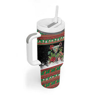 Sip Sparkle Sleigh Christmas Margarita Tumbler With Handle Funny Christmas Spirit - undefined
