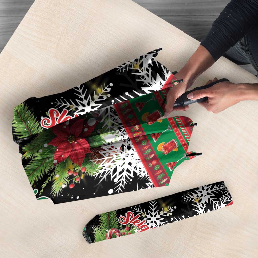 Sip Sparkle Sleigh Christmas Margarita Umbrella Funny Christmas Spirit - Wonder Print Shop