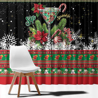 Sip Sparkle Sleigh Christmas Margarita Window Curtain Funny Christmas Spirit - Wonder Print Shop