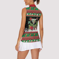 Sip Sparkle Sleigh Christmas Margarita Women Sleeveless Polo Shirt Funny Christmas Spirit - Wonder Print Shop