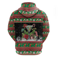Sip Sparkle Sleigh Christmas Margarita Zip Hoodie Funny Christmas Spirit - Wonder Print Shop