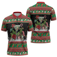 Sip Sparkle Sleigh Christmas Margarita Zipper Polo Shirt Funny Christmas Spirit - Wonder Print Shop