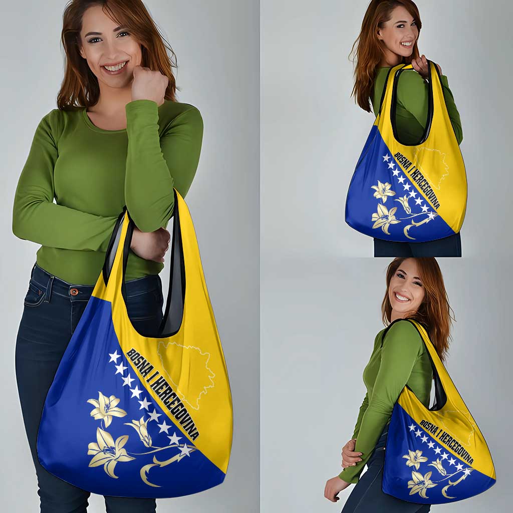 Bosnia and Herzegovina Independence Day Grocery Bag Bosna i Hercegovina Lily