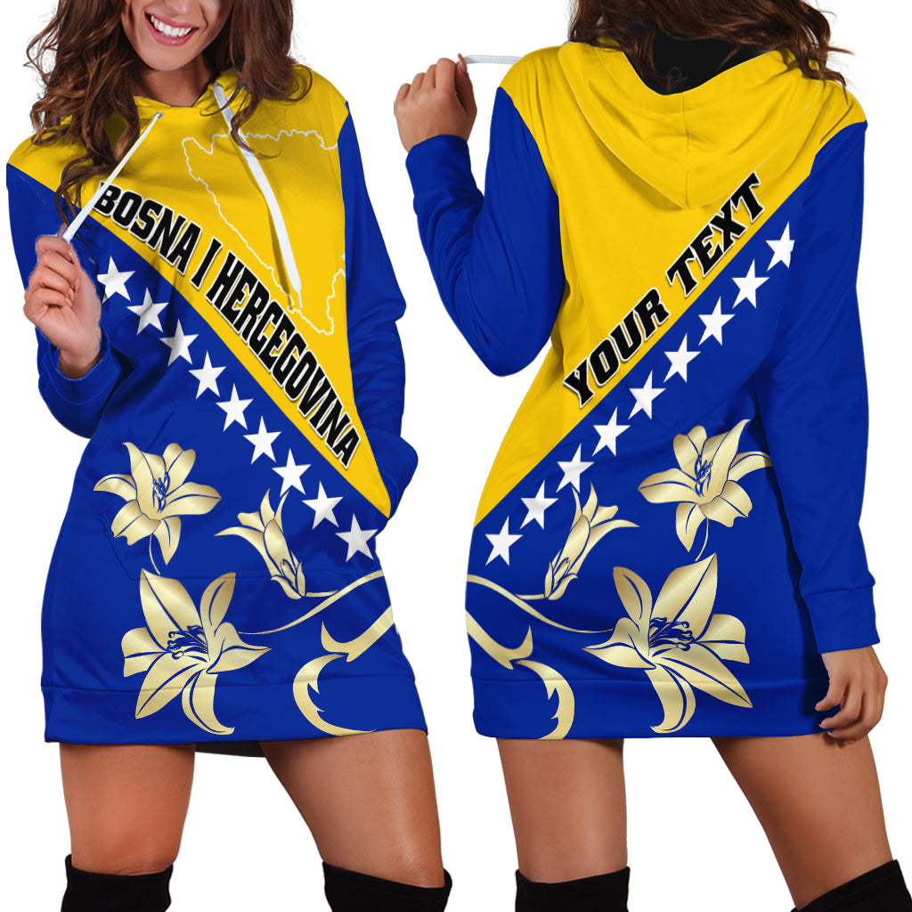 Bosnia and Herzegovina Independence Day Hoodie Dress Bosna i Hercegovina Lily - Wonder Print Shop