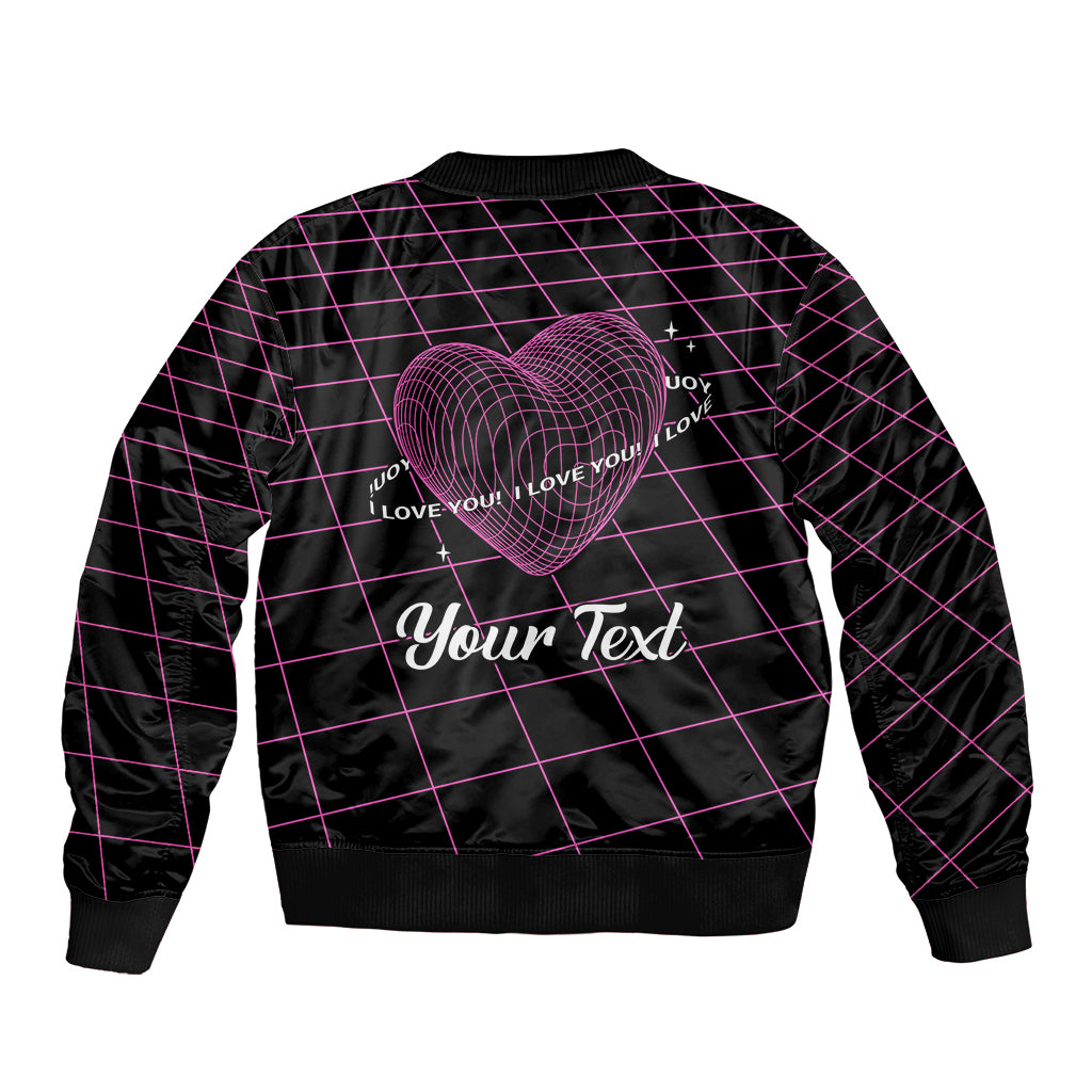 All You Need is Love Valentine Day Bomber Jacket Geometry Wireframe Style - Wonder Print Shop