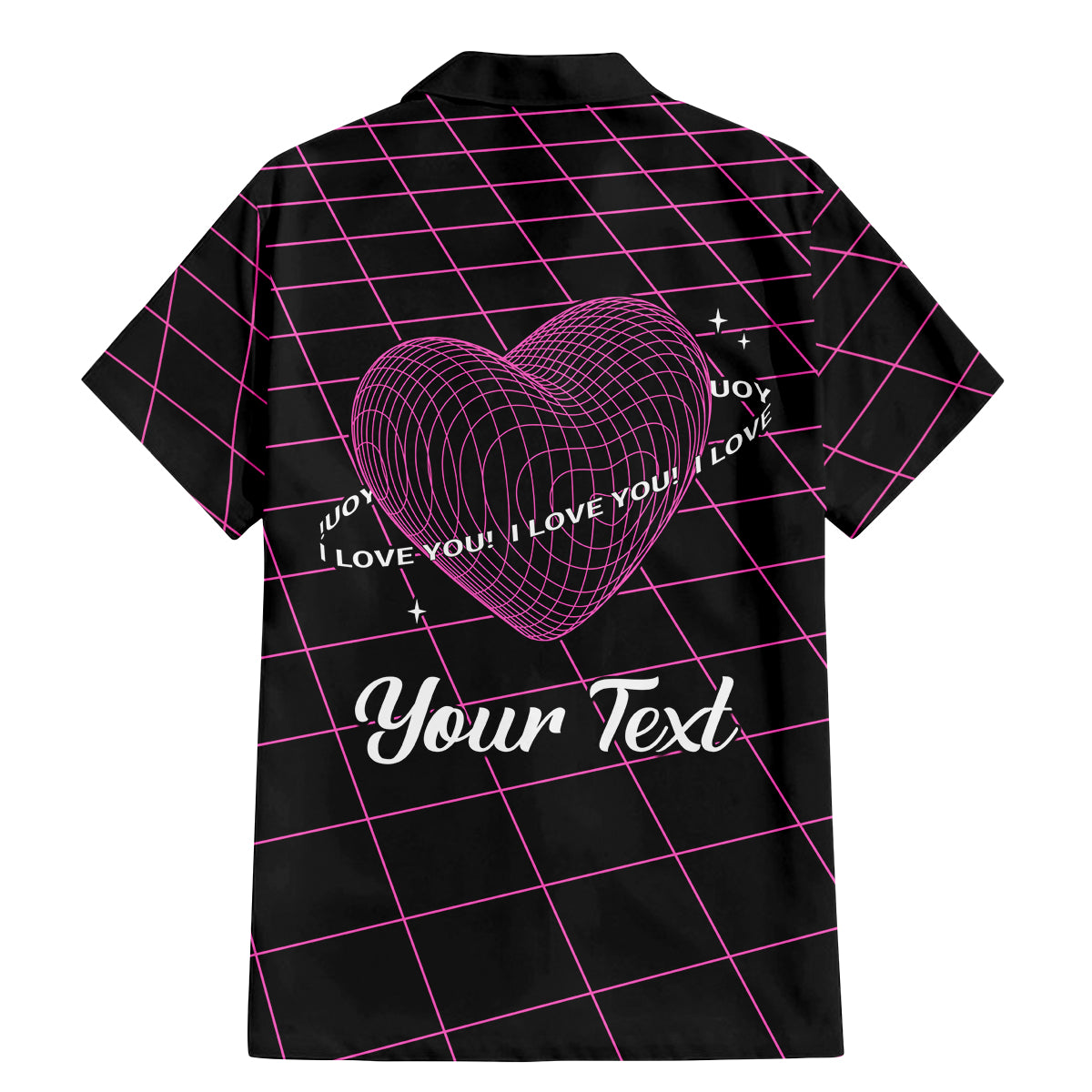 All You Need is Love Valentine Day Family Matching Mermaid Dress and Hawaiian Shirt Geometry Wireframe Style - Wonder Print Shop