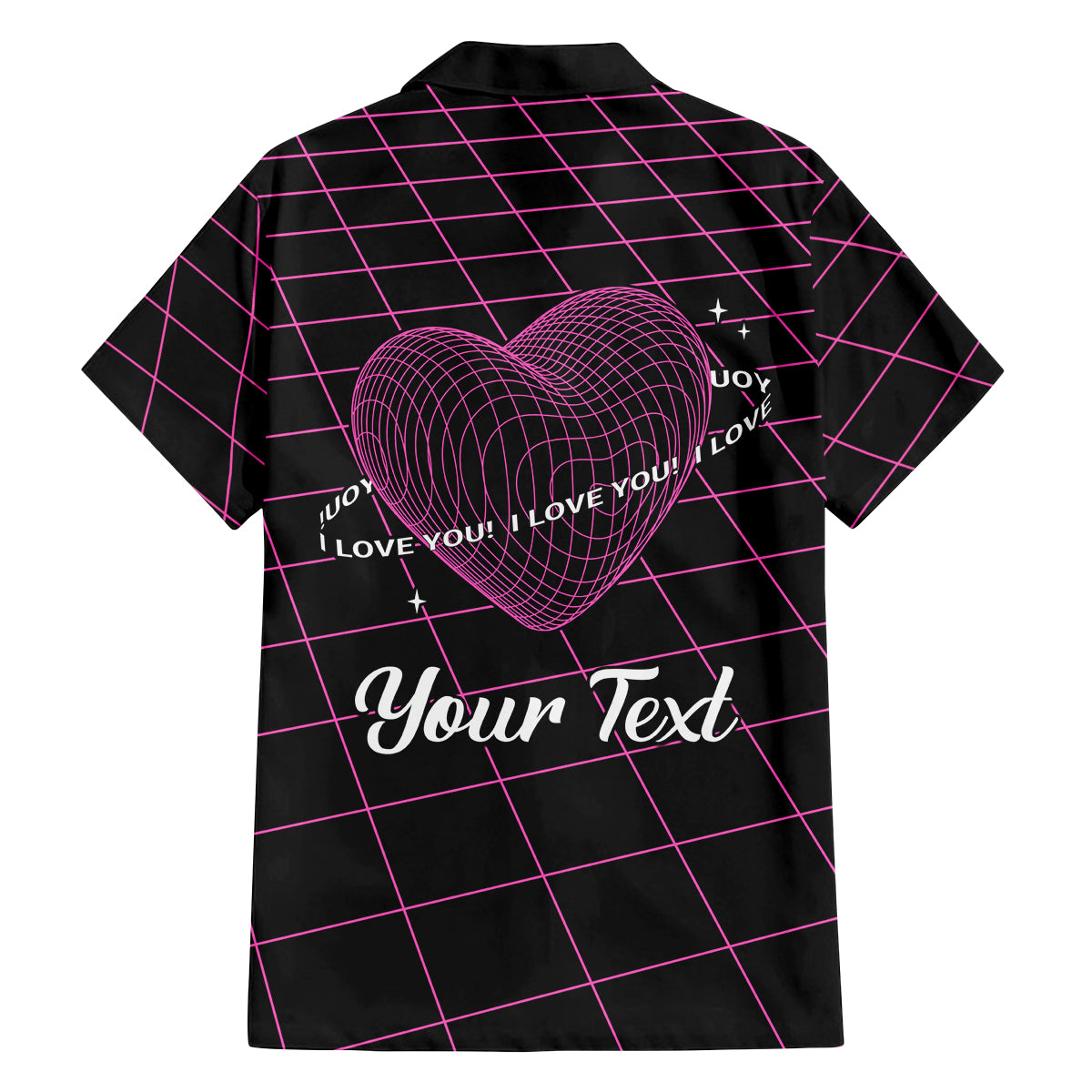 All You Need is Love Valentine Day Family Matching Puletasi and Hawaiian Shirt Geometry Wireframe Style - Wonder Print Shop