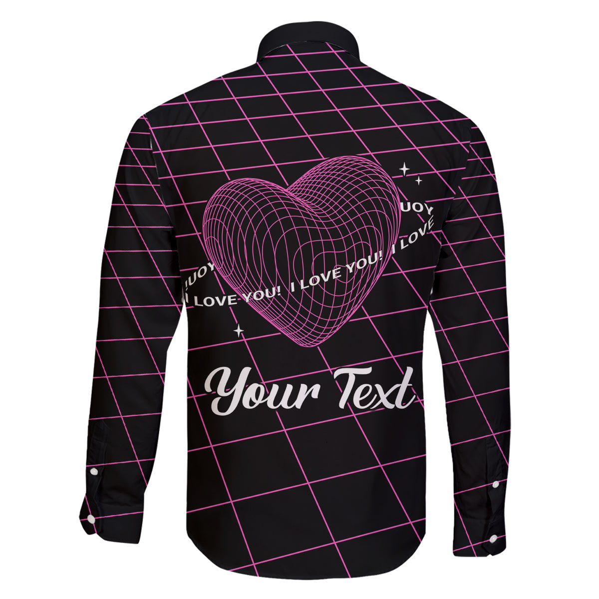 All You Need is Love Valentine Day Family Matching Puletasi and Hawaiian Shirt Geometry Wireframe Style - Wonder Print Shop
