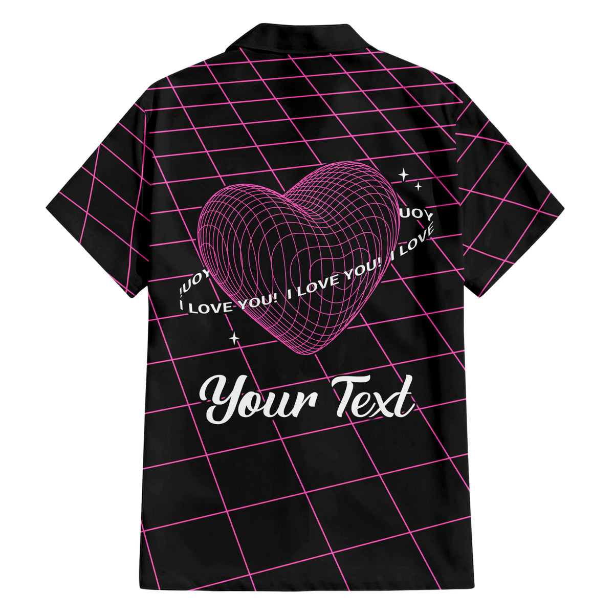 All You Need is Love Valentine Day Hawaiian Shirt Geometry Wireframe Style - Wonder Print Shop