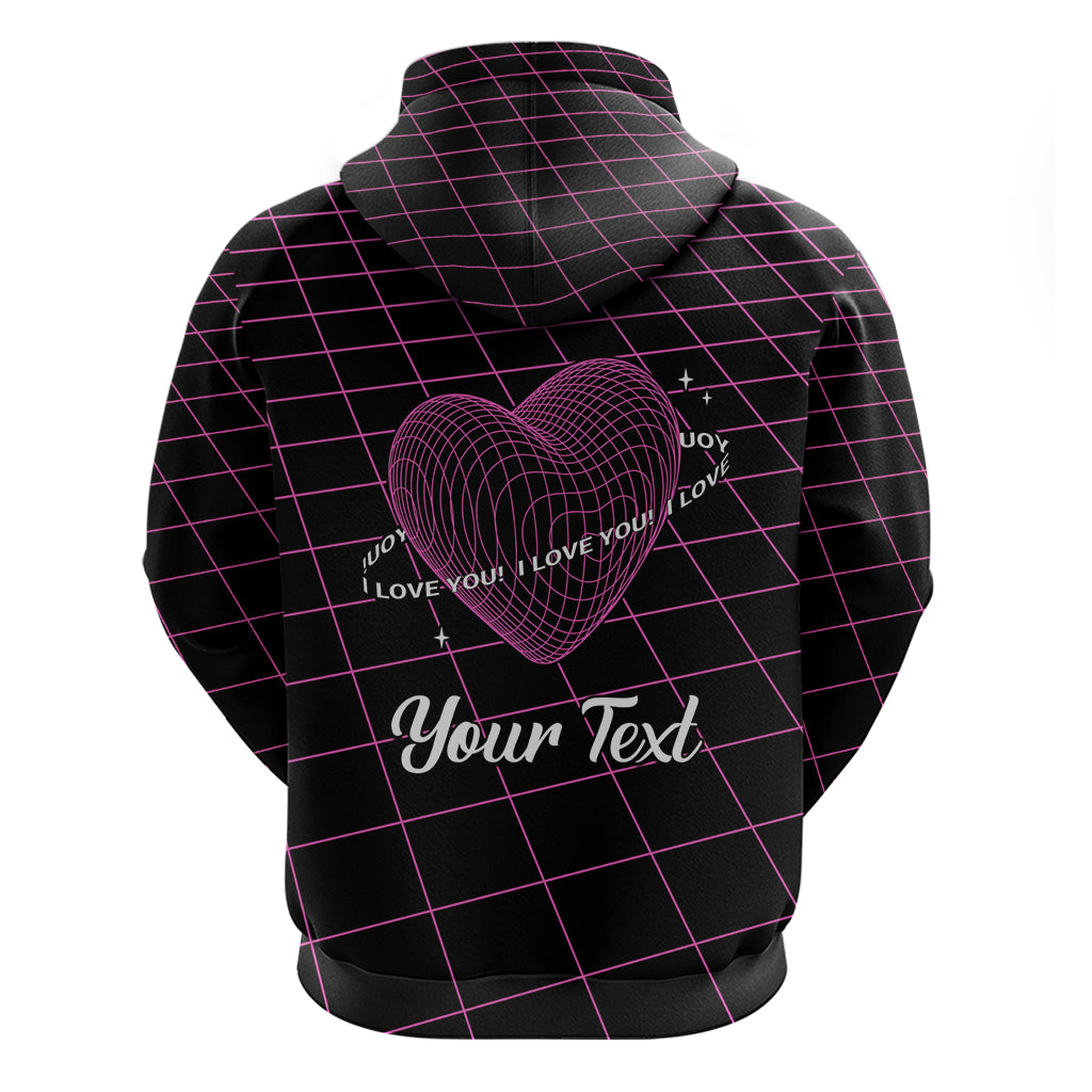 All You Need is Love Valentine Day Hoodie Geometry Wireframe Style - Wonder Print Shop