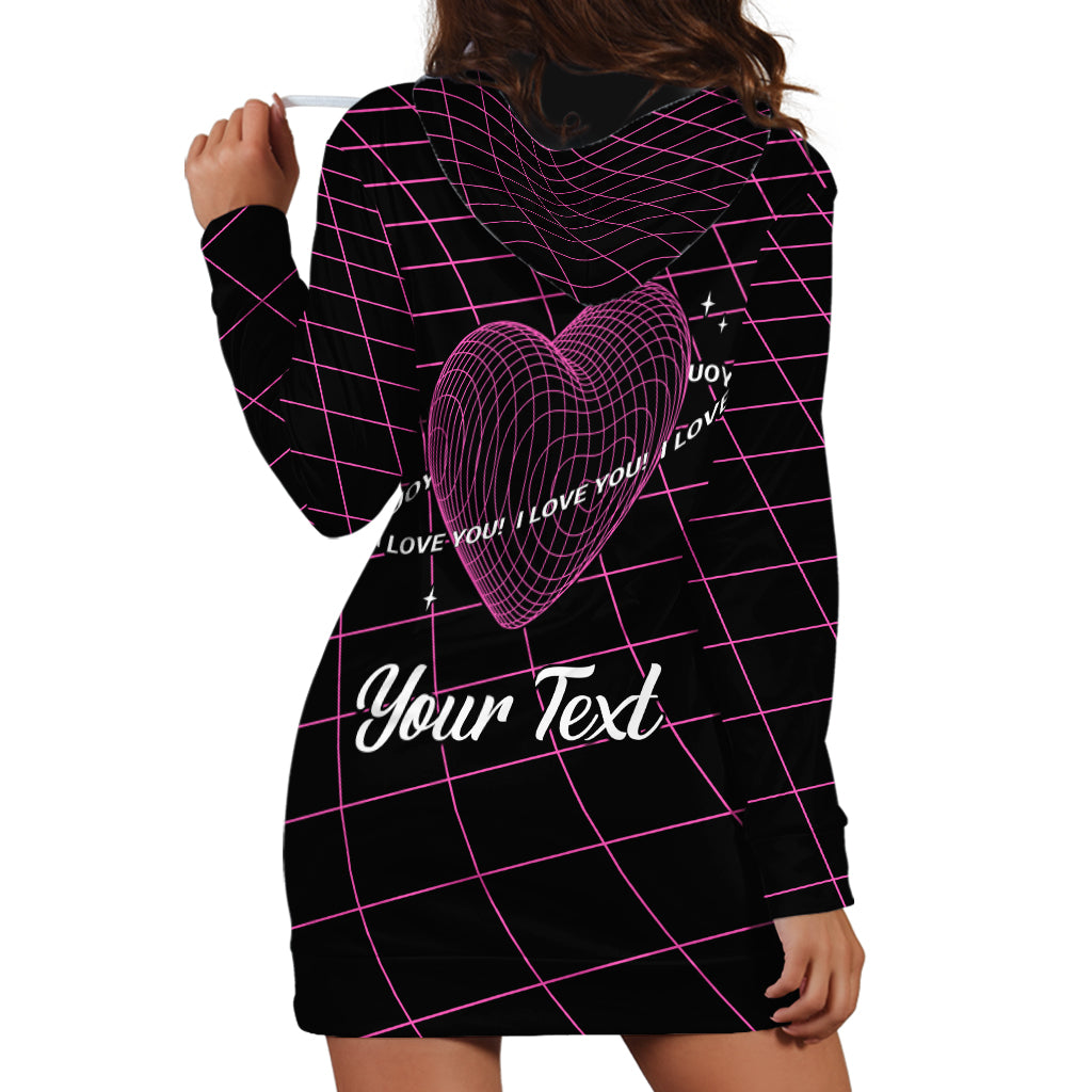 All You Need is Love Valentine Day Hoodie Dress Geometry Wireframe Style - Wonder Print Shop