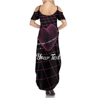All You Need is Love Valentine Day Summer Maxi Dress Geometry Wireframe Style - Wonder Print Shop