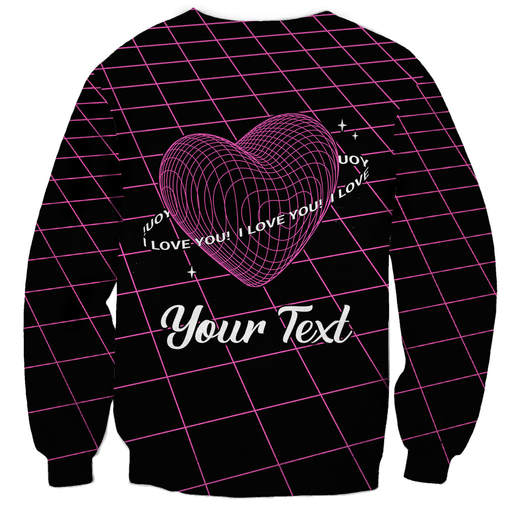 All You Need is Love Valentine Day Sweatshirt Geometry Wireframe Style - Wonder Print Shop