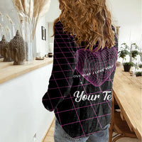 All You Need is Love Valentine Day Women Casual Shirt Geometry Wireframe Style - Wonder Print Shop