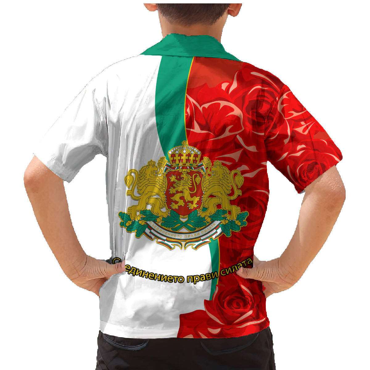 Bulgaria Liberation Day Family Matching Mermaid Dress and Hawaiian Shirt Lion With Rose Flag Style - Wonder Print Shop