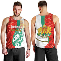 Bulgaria Liberation Day Men Tank Top Lion With Rose Flag Style - Wonder Print Shop