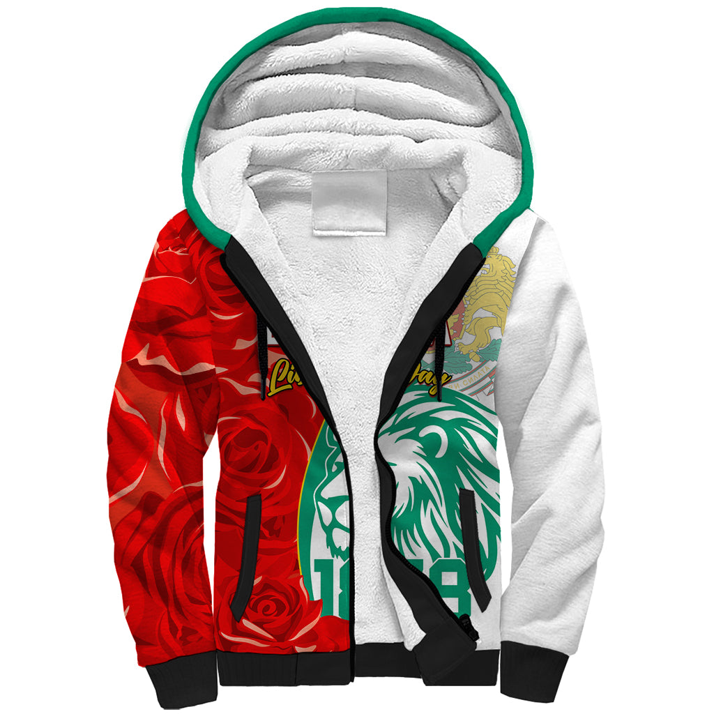 Bulgaria Liberation Day Sherpa Hoodie Lion With Rose Flag Style
