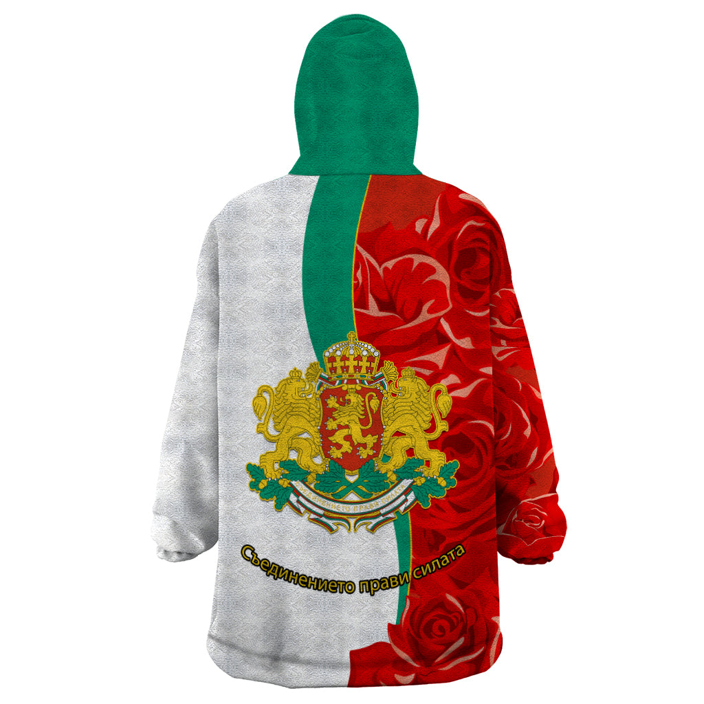 Bulgaria Liberation Day Wearable Blanket Hoodie Lion With Rose Flag Style - Wonder Print Shop