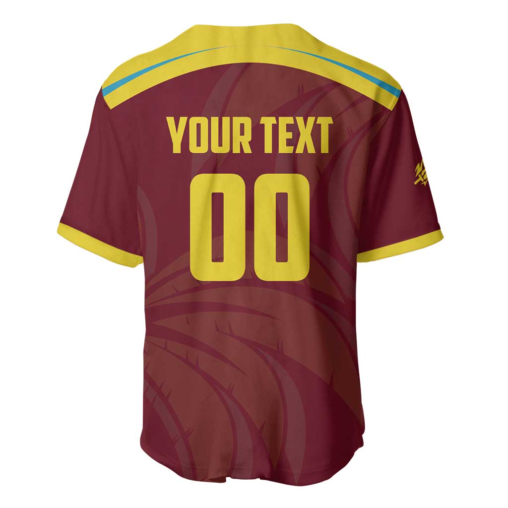 Custom Cricket 2026 West Indies Baseball Jersey Windies Go Champions