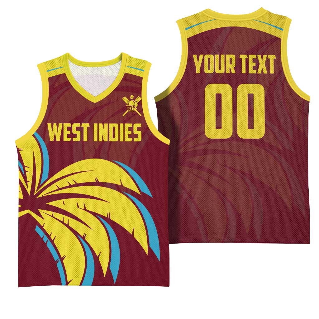 Custom Cricket 2026 West Indies Basketball Jersey Windies Go Champions