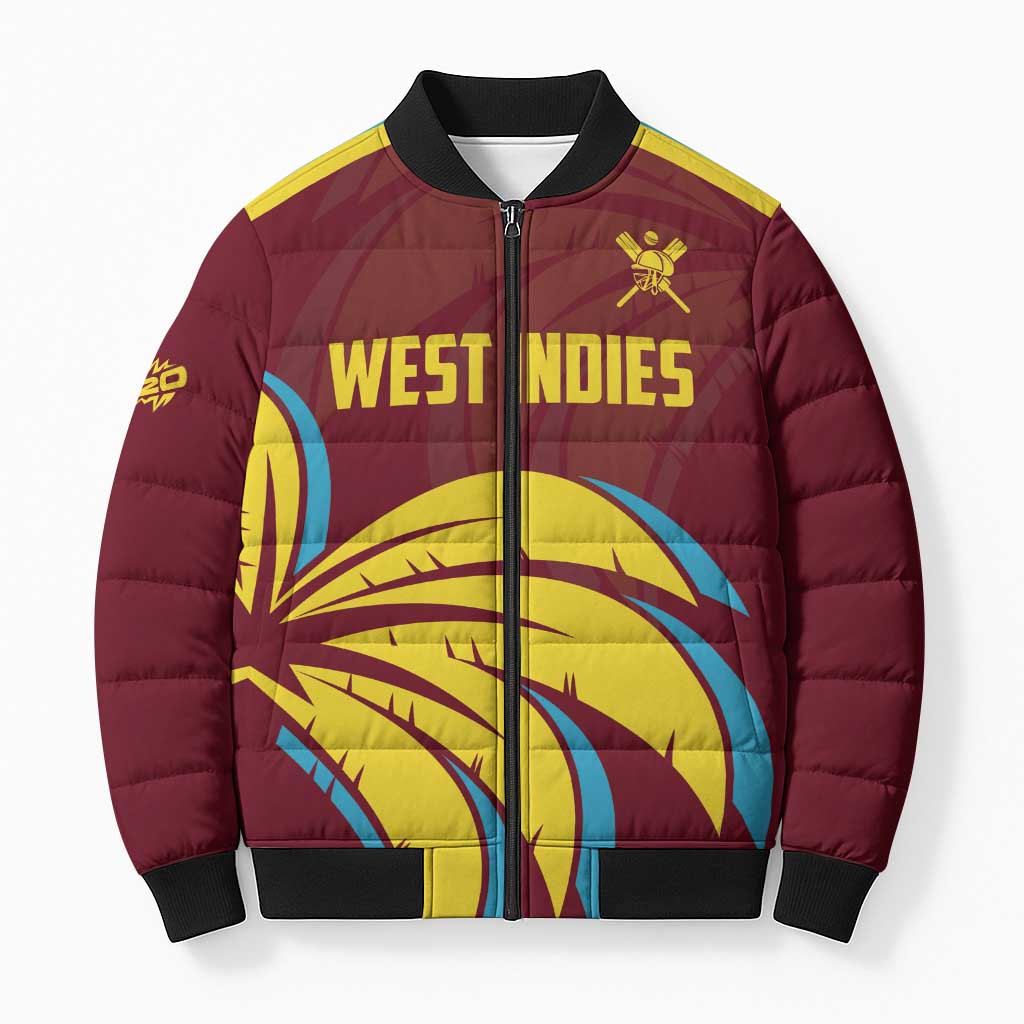 Custom Cricket 2026 West Indies Bomber Puffer Jacket Windies Go Champions