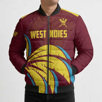 Custom Cricket 2026 West Indies Bomber Puffer Jacket Windies Go Champions
