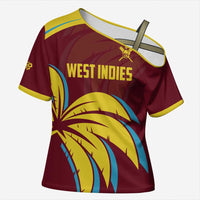Custom Cricket 2026 West Indies Cross Shoulder Shirt Windies Go Champions