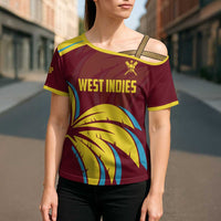 Custom Cricket 2026 West Indies Cross Shoulder Shirt Windies Go Champions