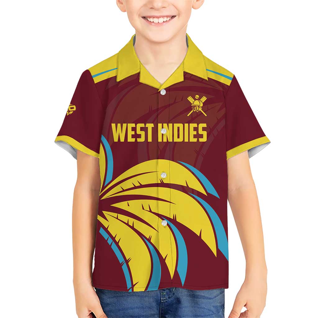 Custom Cricket 2026 West Indies Kid Hawaiian Shirt Windies Go Champions