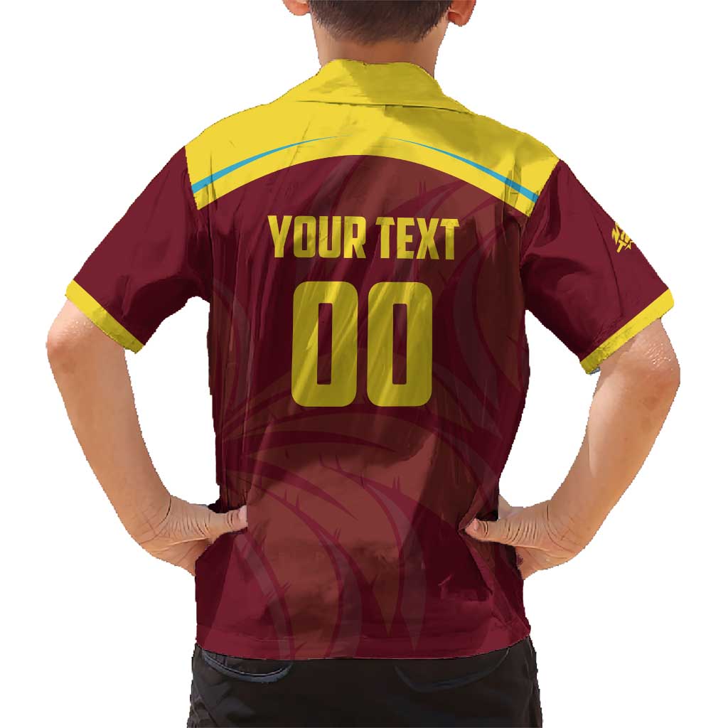 Custom Cricket 2026 West Indies Kid Hawaiian Shirt Windies Go Champions