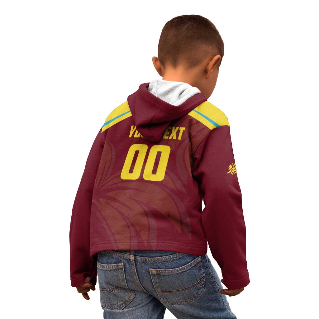 Custom Cricket 2026 West Indies Kid Hoodie Windies Go Champions