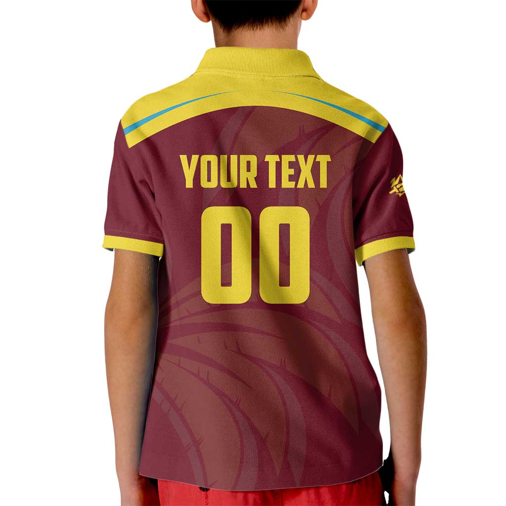 Custom Cricket 2026 West Indies Kid Polo Shirt Windies Go Champions