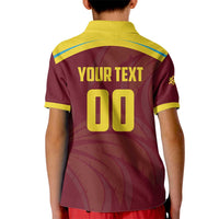Custom Cricket 2026 West Indies Kid Polo Shirt Windies Go Champions